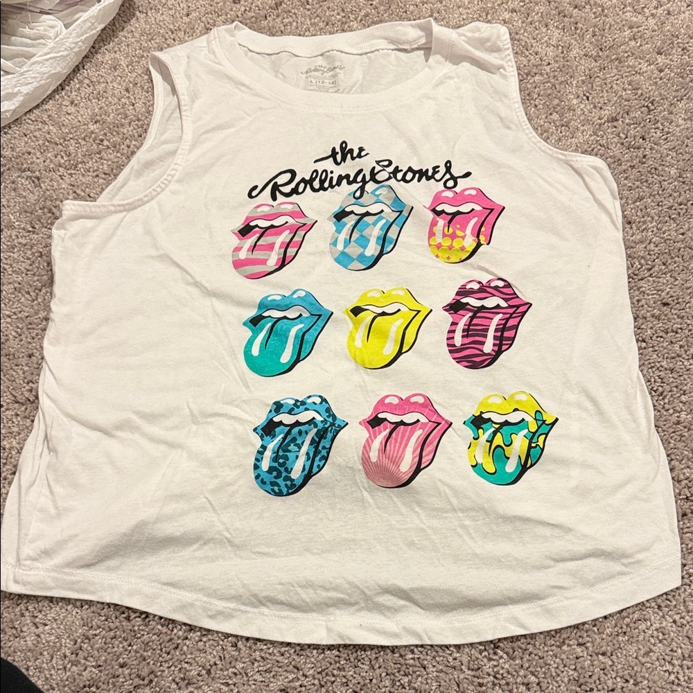 Rolling Stones Multicolor Graphic Muscle Tee